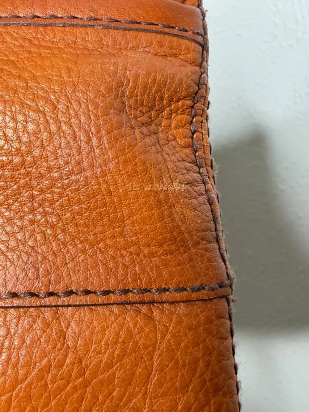 Vintage Fossil Brown Leather Crossbody Purse